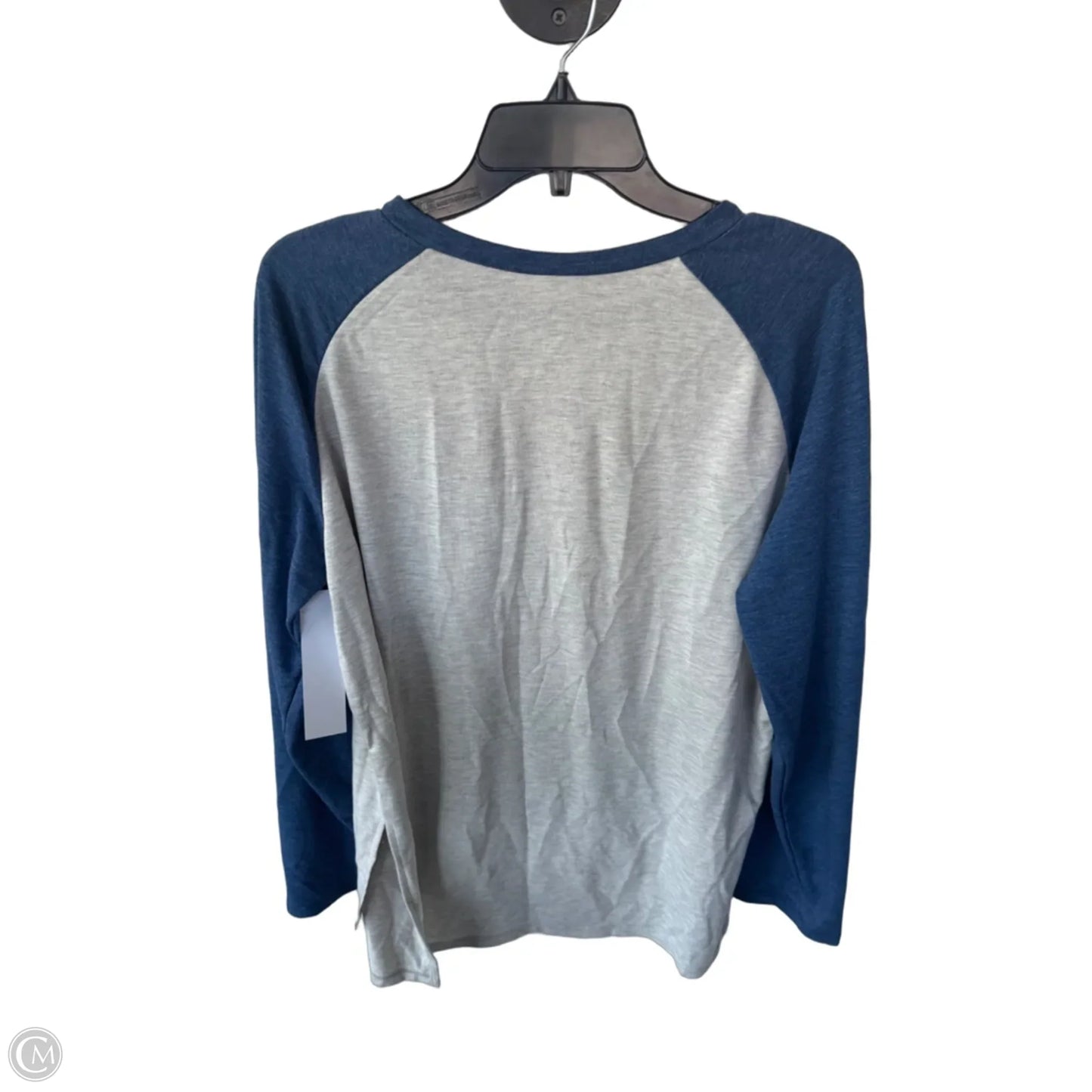 Top Long Sleeve By Nfl In Blue & Grey, Size: Xxl