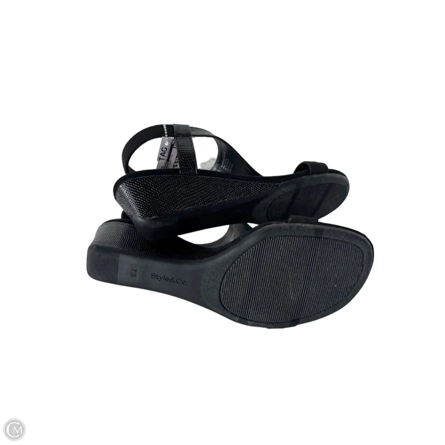 Sandals Heels Stiletto By Style And Company In Black, Size: 7.5
