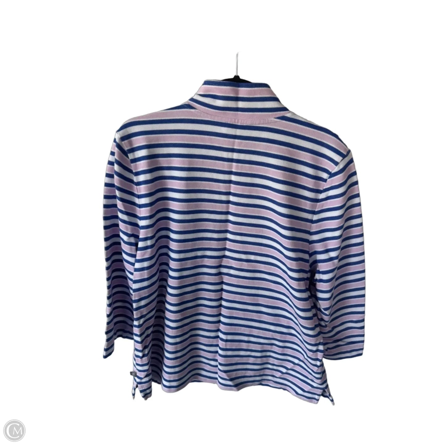 Sweatshirt Collar By Talbots In Purple & White, Size: Xl