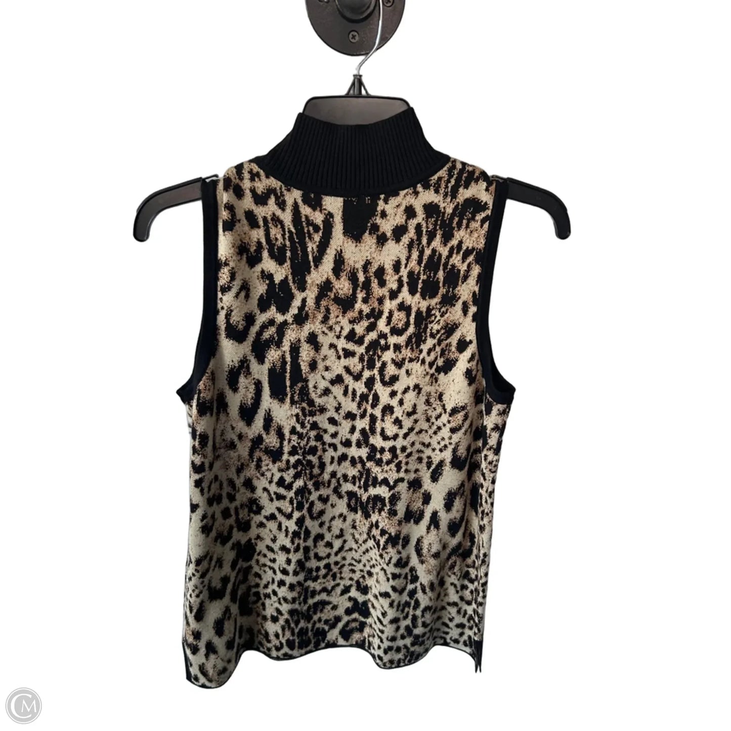 Vest Sweater By Chicos In Animal Print, Size: M
