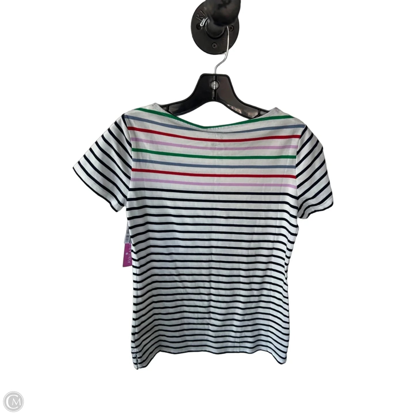 Top Short Sleeve By Boden In Blue & White, Size: S