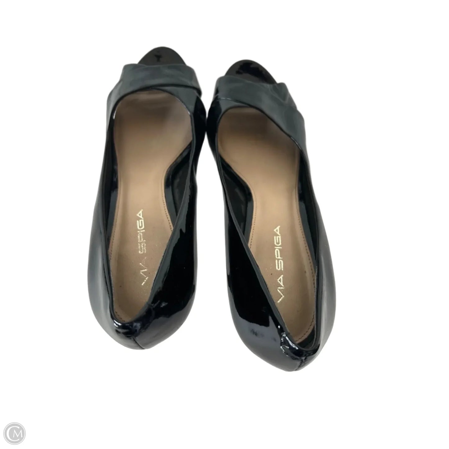 Sandals Heels Stiletto By Via Spiga In Black, Size: 8.5