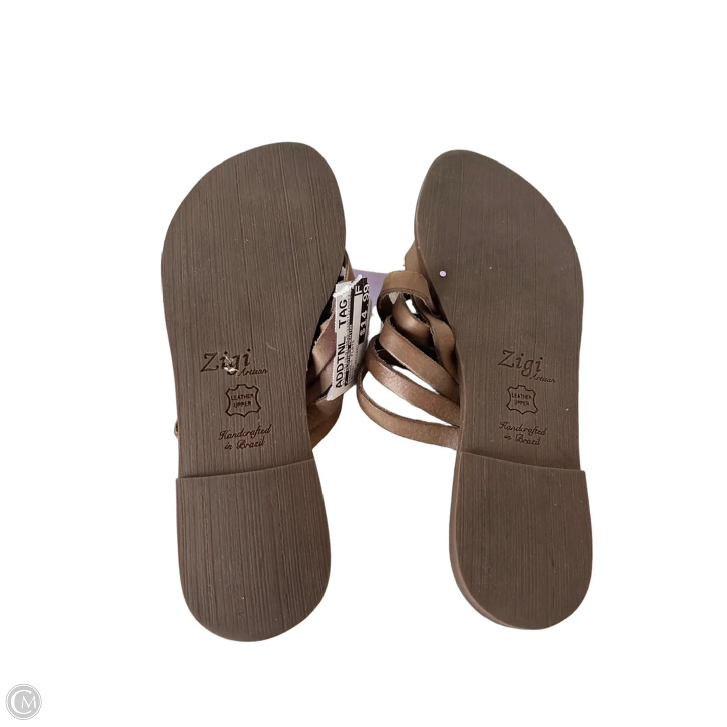 Sandals Flats By Clothes Mentor In Brown, Size: 9