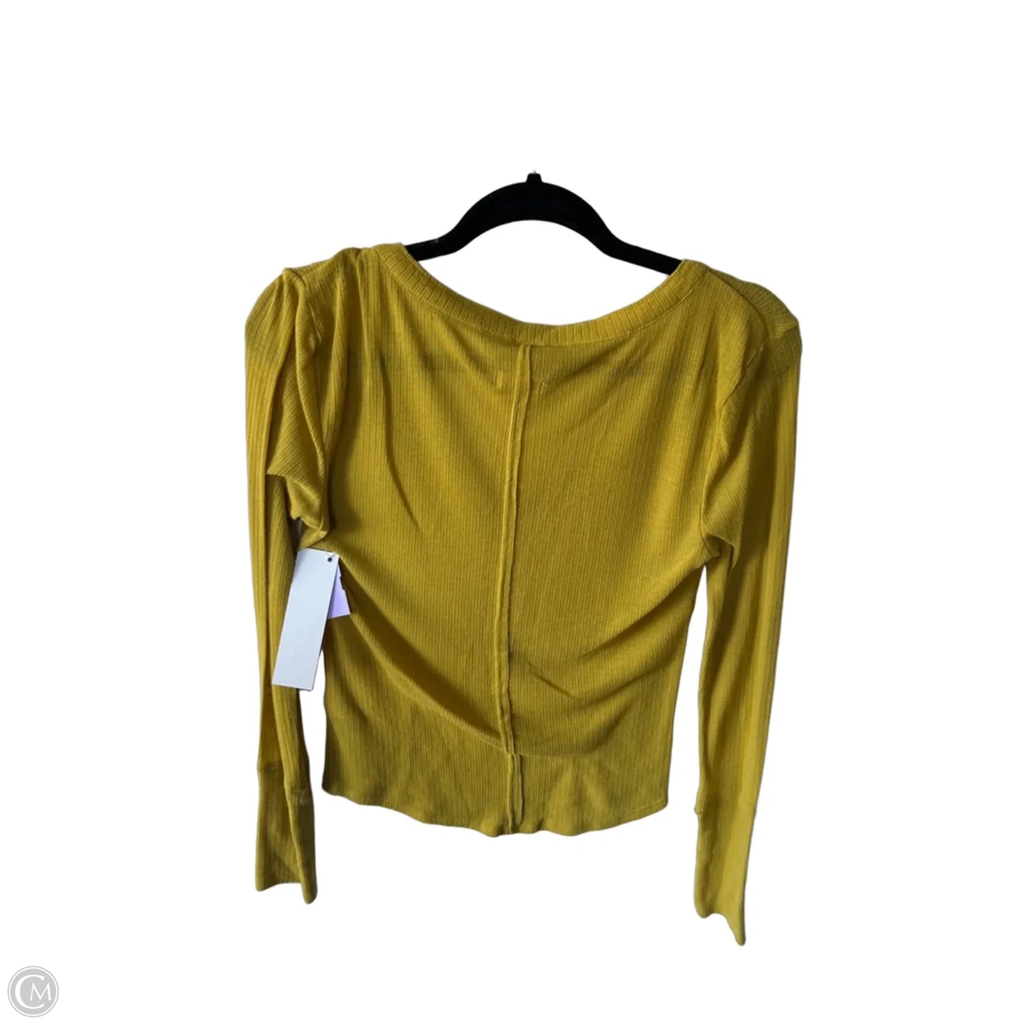 Top Long Sleeve By Pilcro In Yellow, Size: M