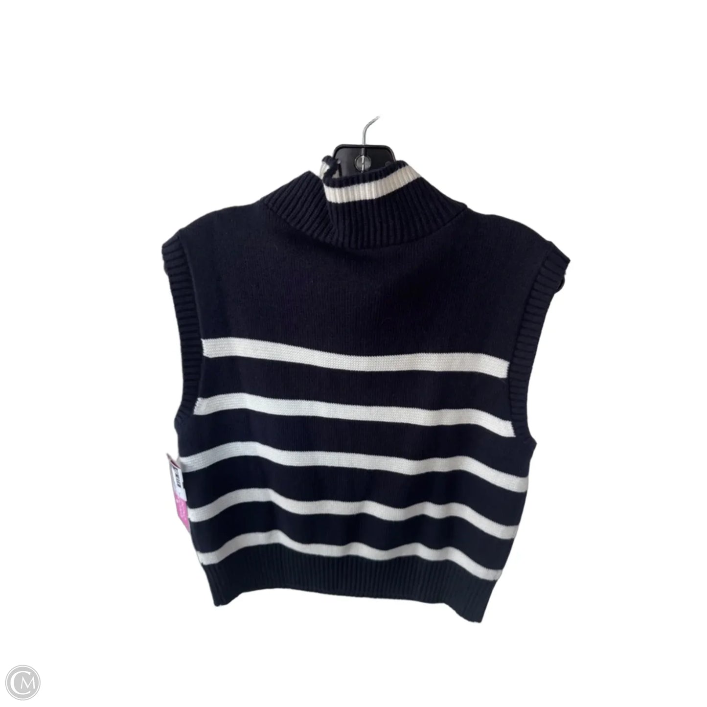 Vest Sweater By Talbots In Blue & White, Size: S