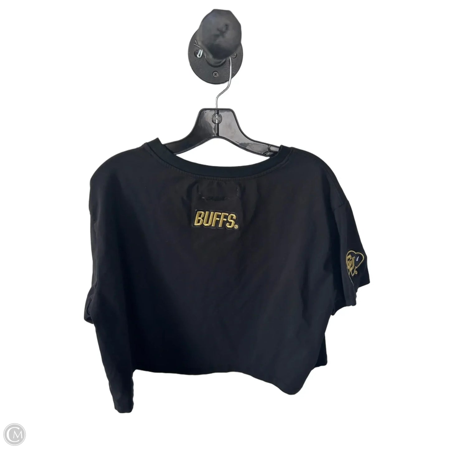 Top Short Sleeve By Clothes Mentor In Black & Gold, Size: L