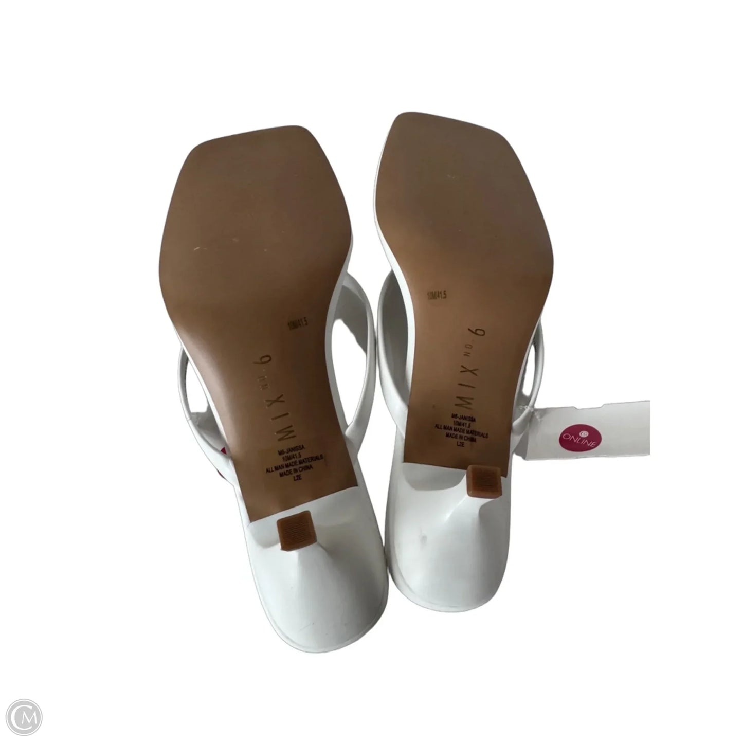 Sandals Heels Kitten By Mix No 6 In White, Size: 10