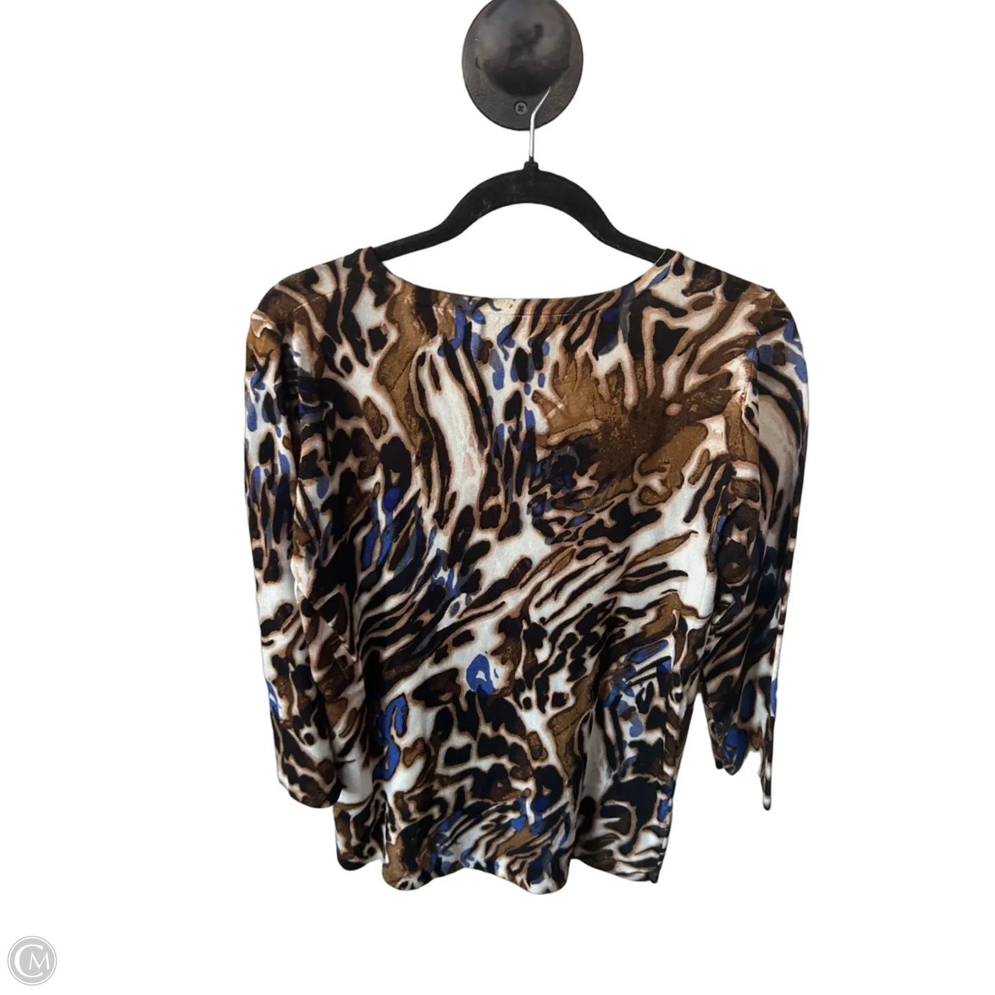 Sweater By Jones New York In Blue & Brown, Size: M