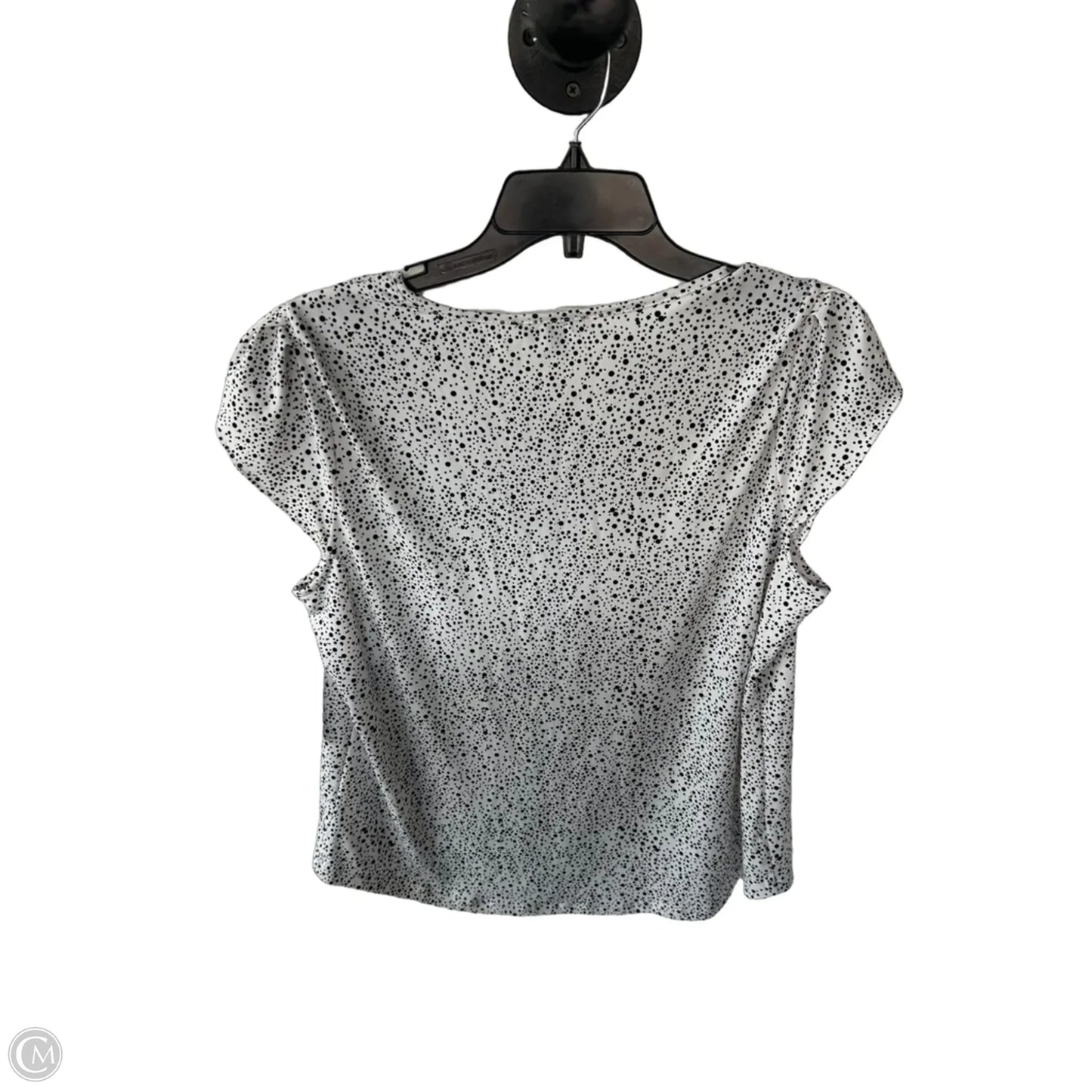 Top Short Sleeve By Adrianna Papell In Black & White, Size: L