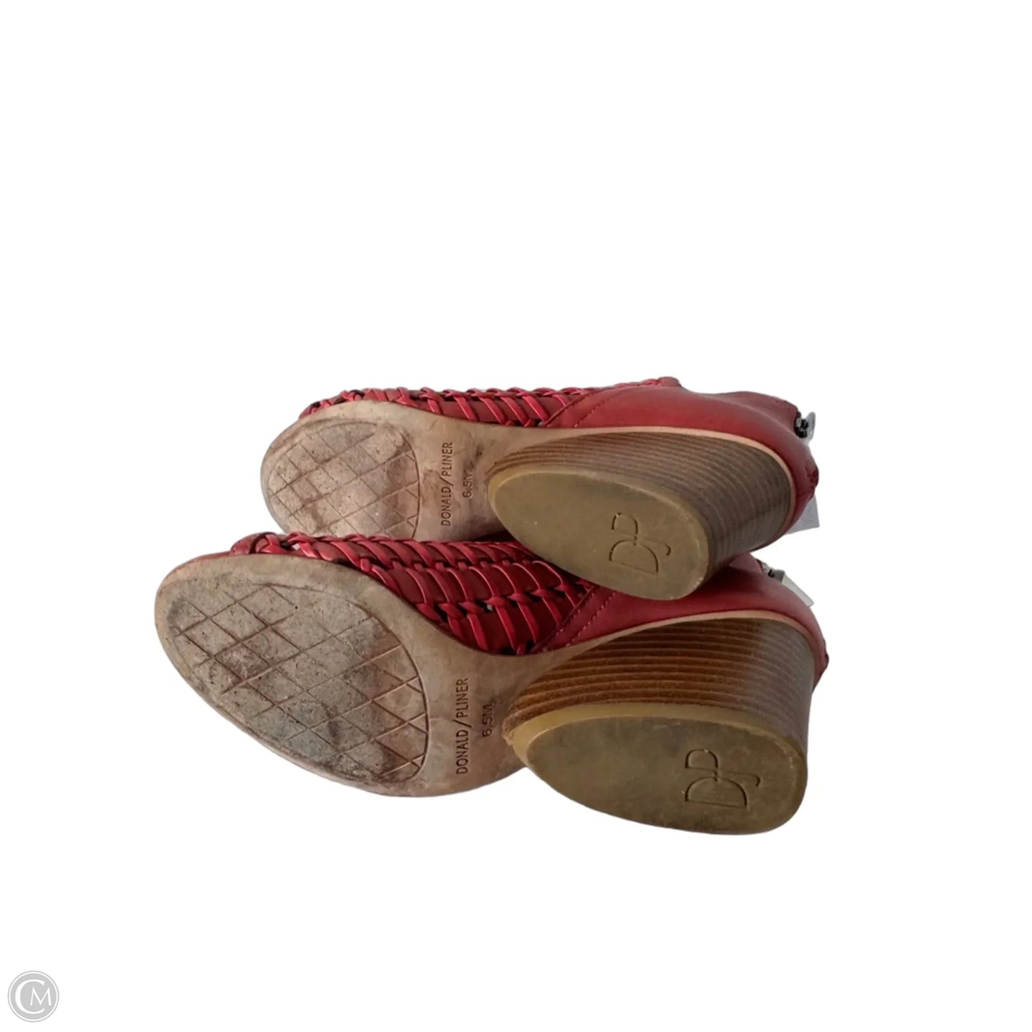 Sandals Heels Block By Donald Pliner In Red, Size: 6.5