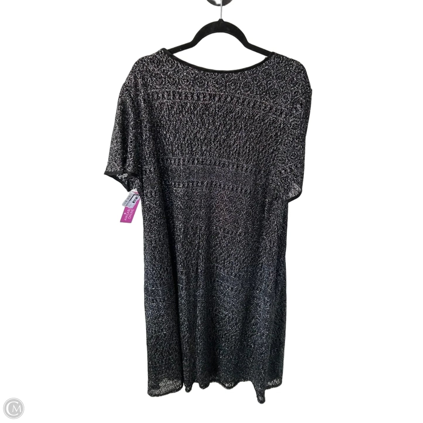 Dress Party Long By Ultra Dress In Black & Silver, Size: 3x