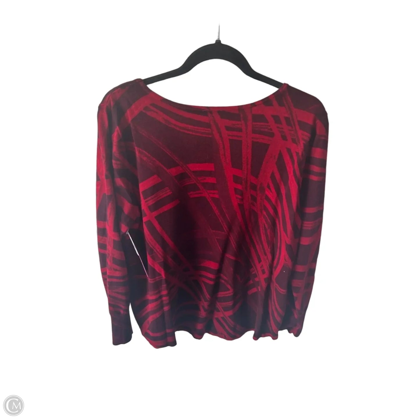 Sweater By Chicos In Red, Size: L