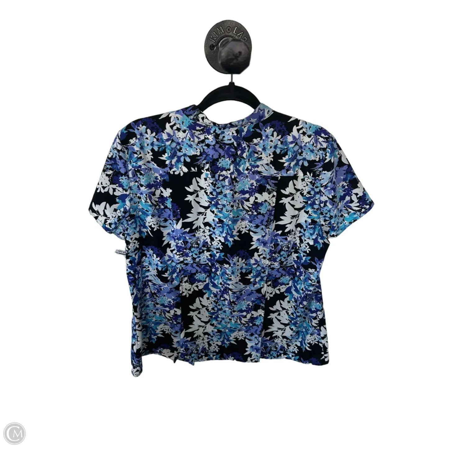 Top Short Sleeve By 212 Collection In Black & Blue, Size: L