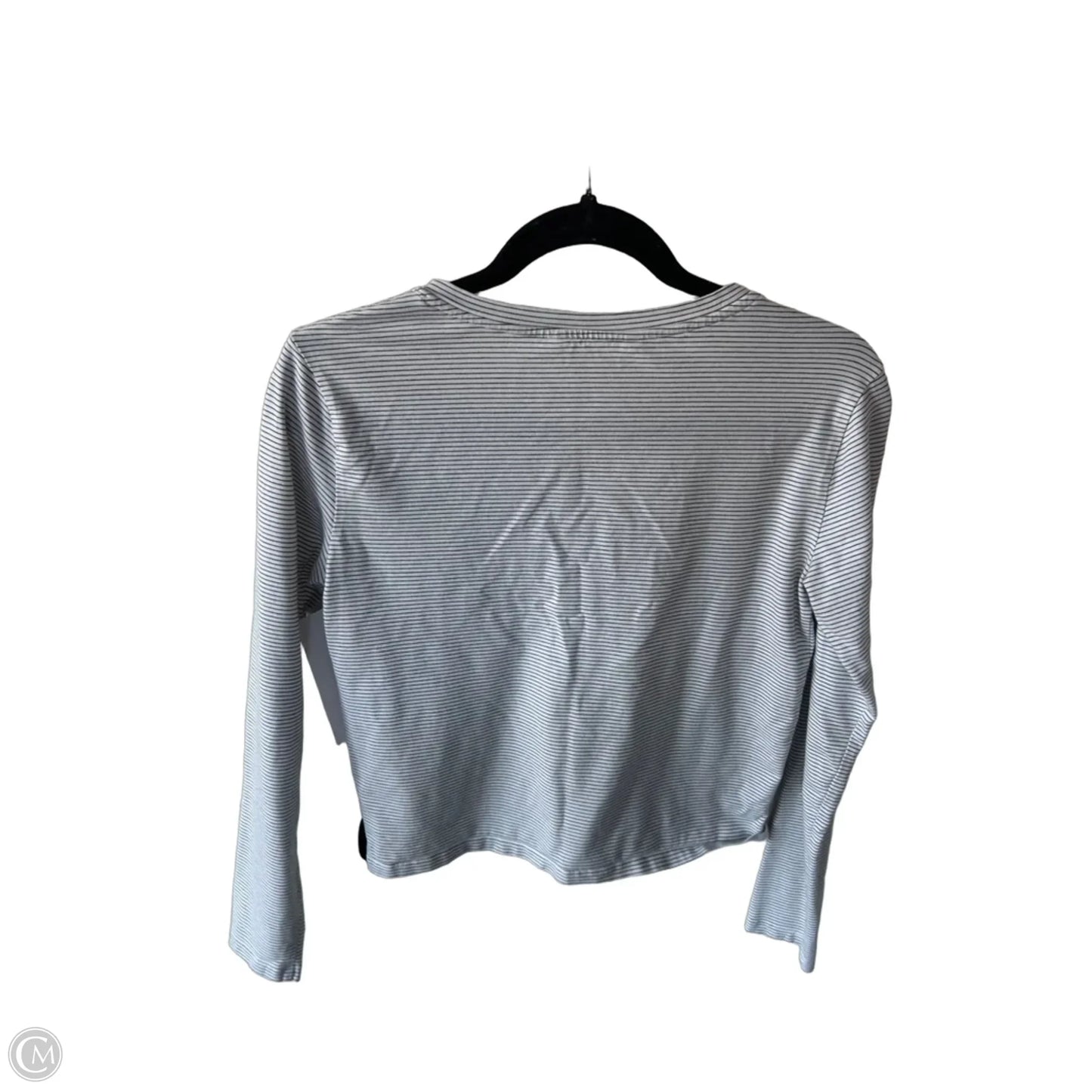 Athletic Top Long Sleeve Crewneck By Athleta In Black & White, Size: Xxs
