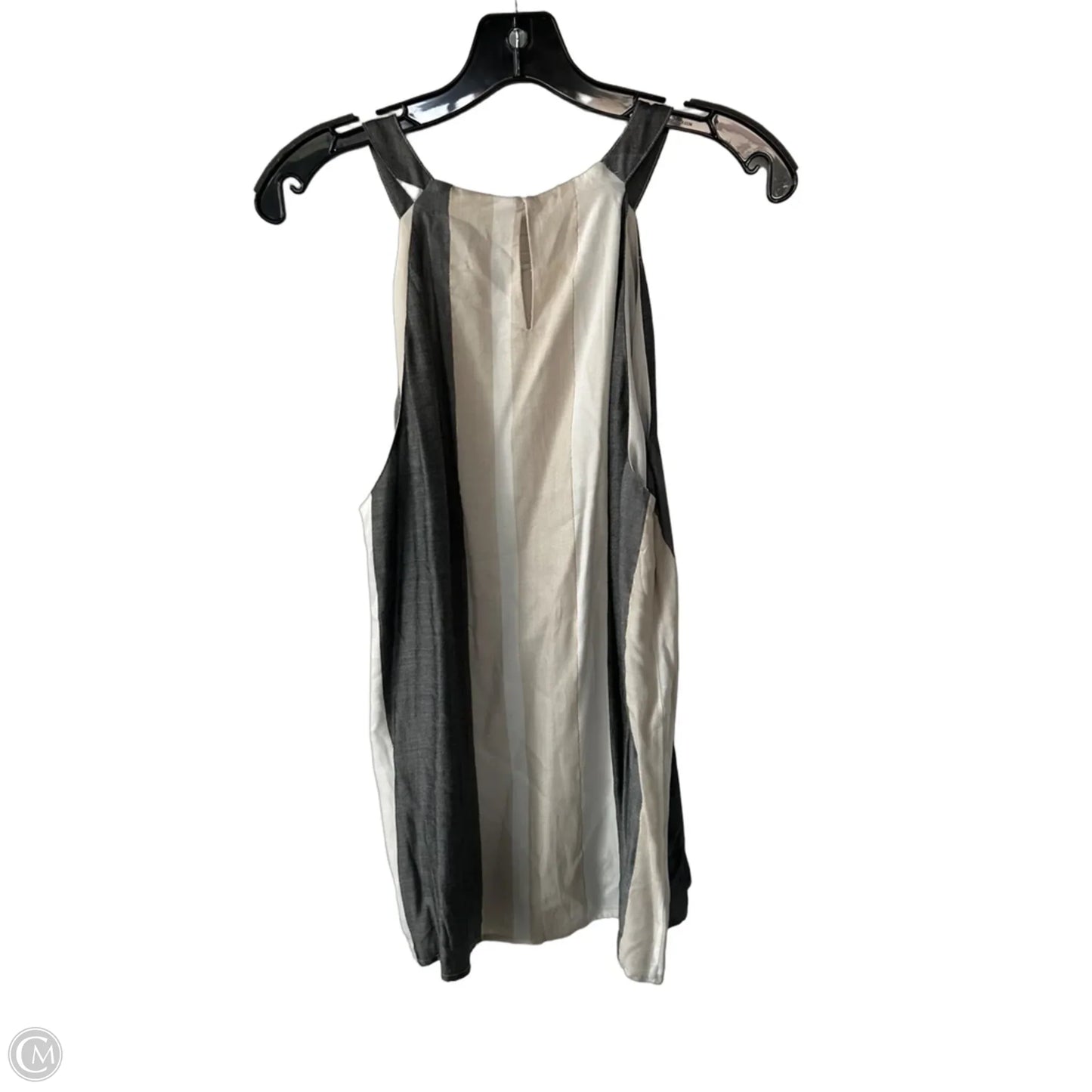 Top Sleeveless By Ann Taylor In Grey & Tan, Size: M