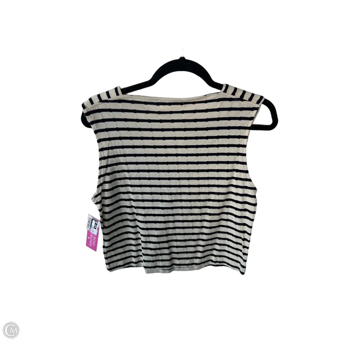 Top Sleeveless By Nation In Black & Cream, Size: Xs