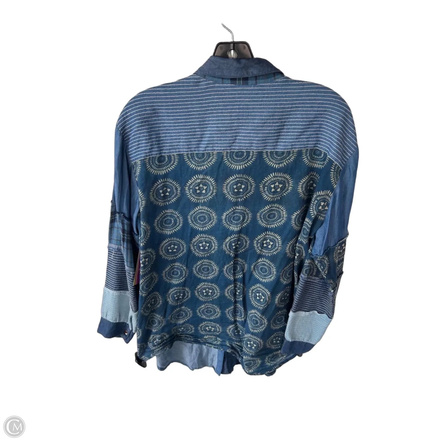 Top Long Sleeve Designer By Johnny Was In Blue, Size: S