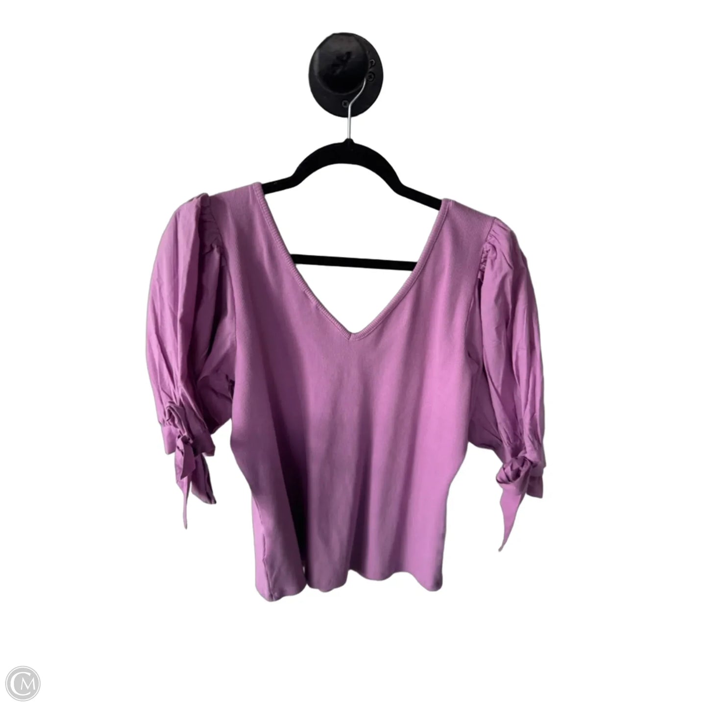 Top Short Sleeve By Maeve In Purple, Size: L