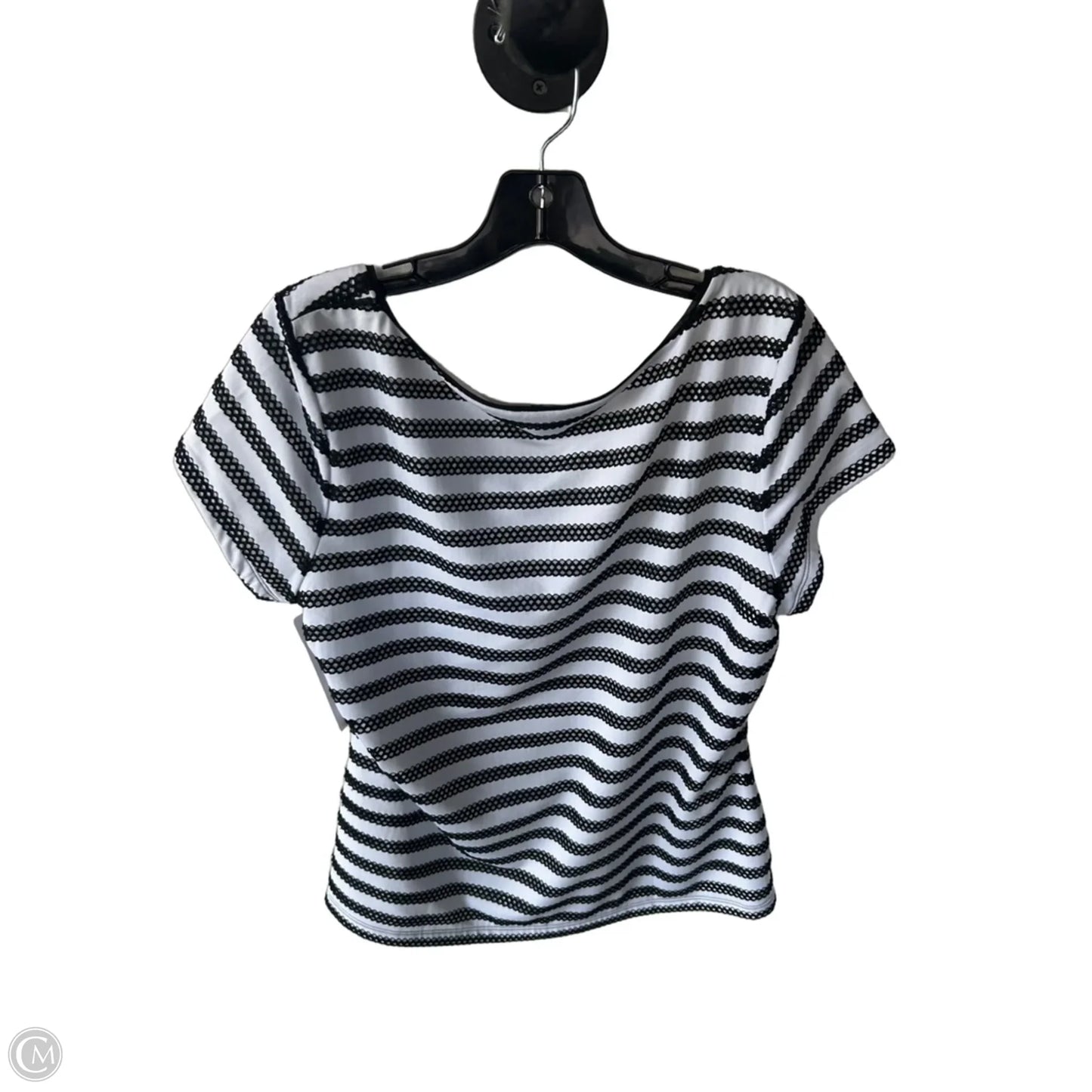 Top Short Sleeve By White House Black Market In Black & White, Size: Xl