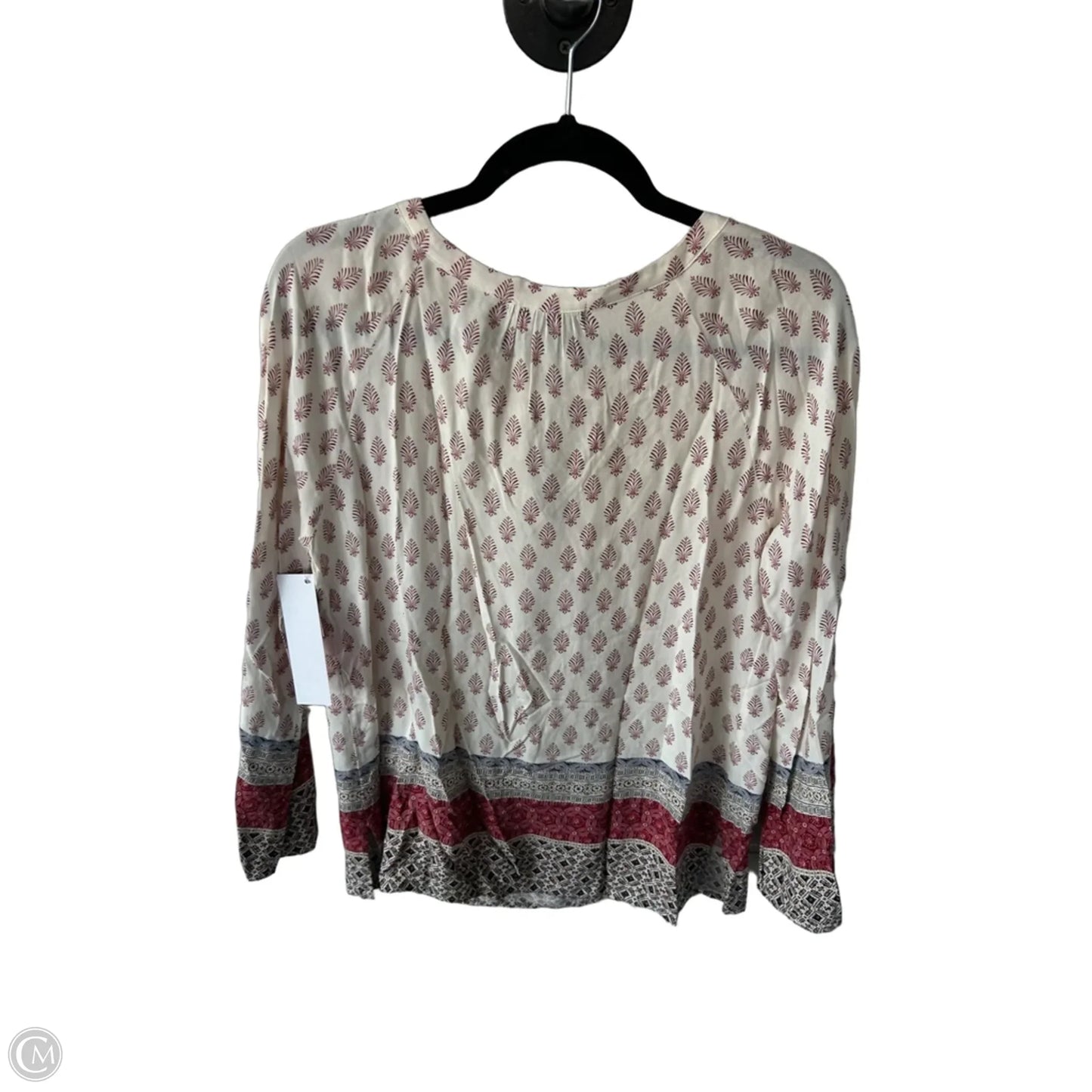 Top Long Sleeve By Sanctuary In Cream & Red, Size: L