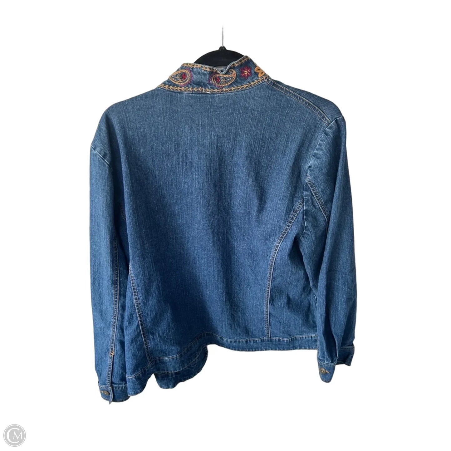 Jacket Denim By Alfred Dunner In Blue Denim, Size: Xl