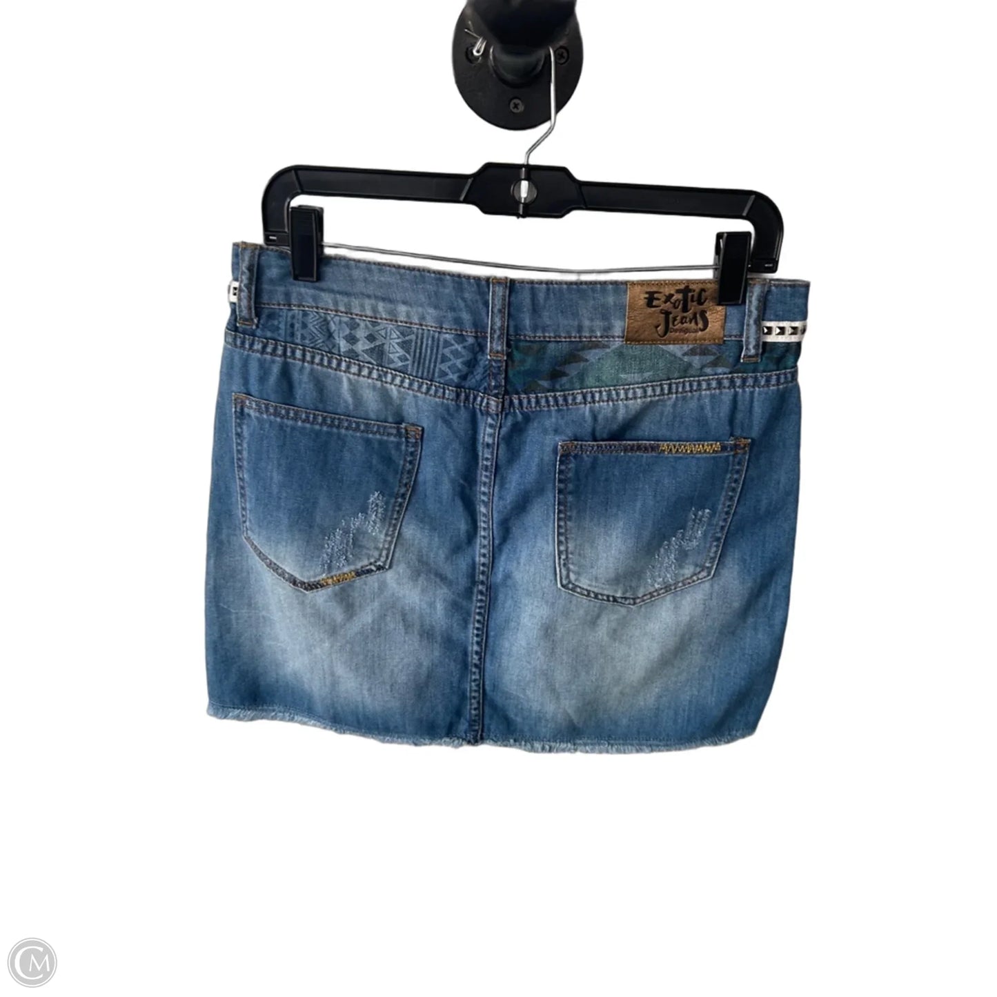 Skirt Mini & Short By Desigual In Blue Denim, Size: 10