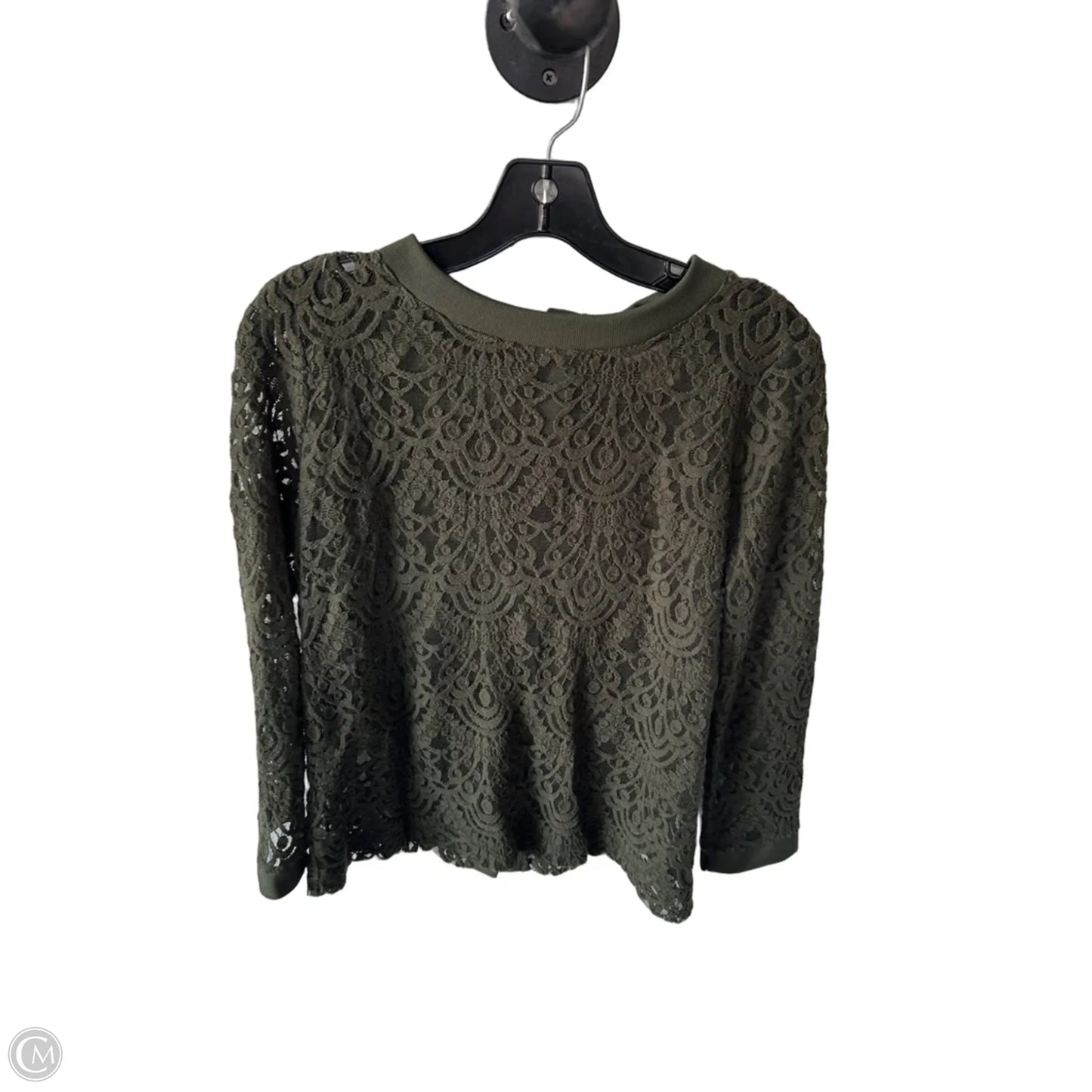Top 3/4 Sleeve By Banana Republic In Green, Size: M