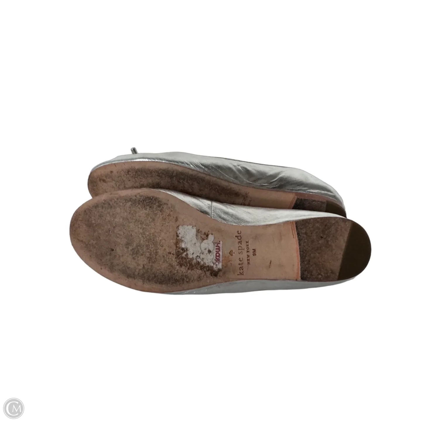 Shoes Designer By Kate Spade In Silver, Size: 9