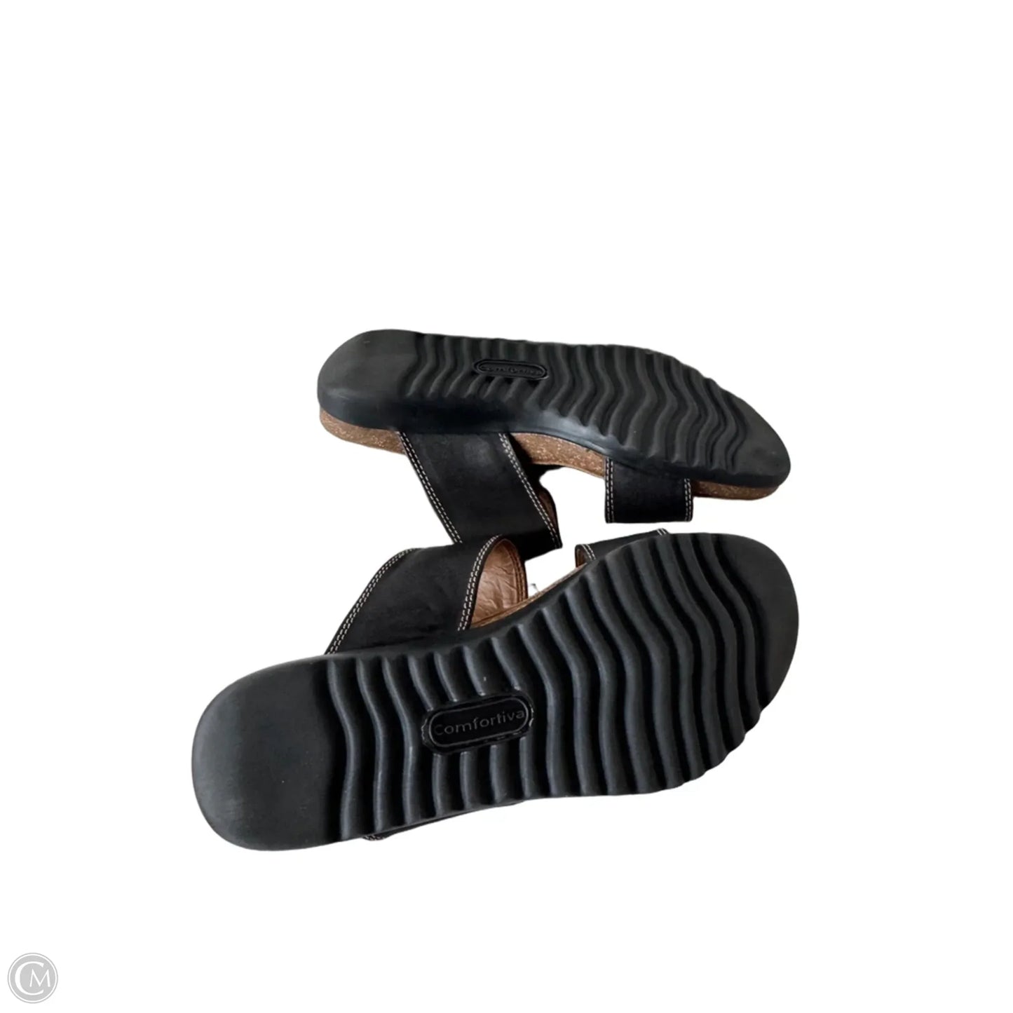 Sandals Flats By Comfortiva In Black, Size: 8.5