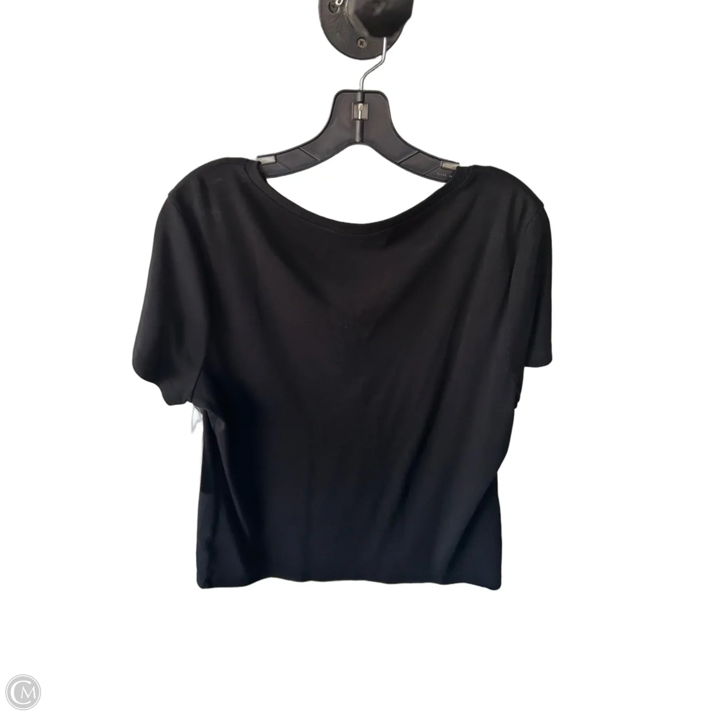Top Short Sleeve By Karen Scott In Black, Size: Xl
