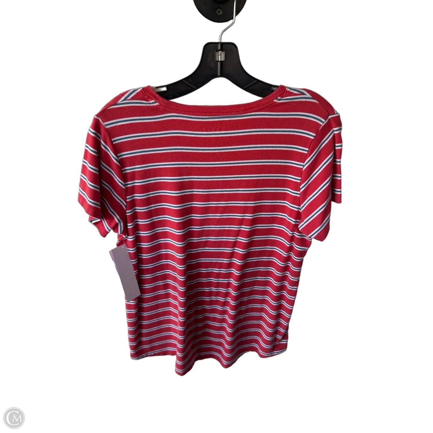 Top Short Sleeve Basic By Orvis In Blue & Red & White, Size: L