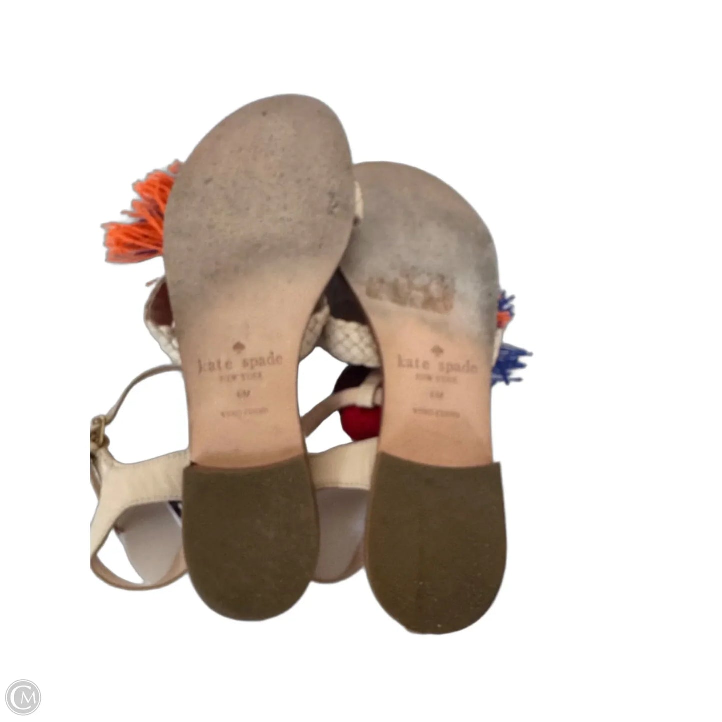 Sandals Designer By Kate Spade In Pink & Tan, Size: 6