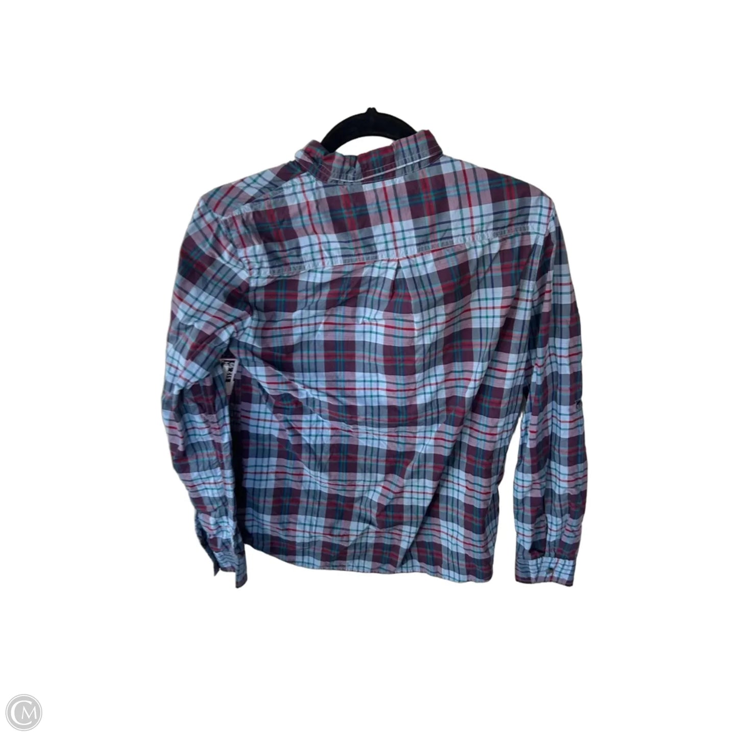 Top Long Sleeve By Eddie Bauer In Blue & Purple, Size: S