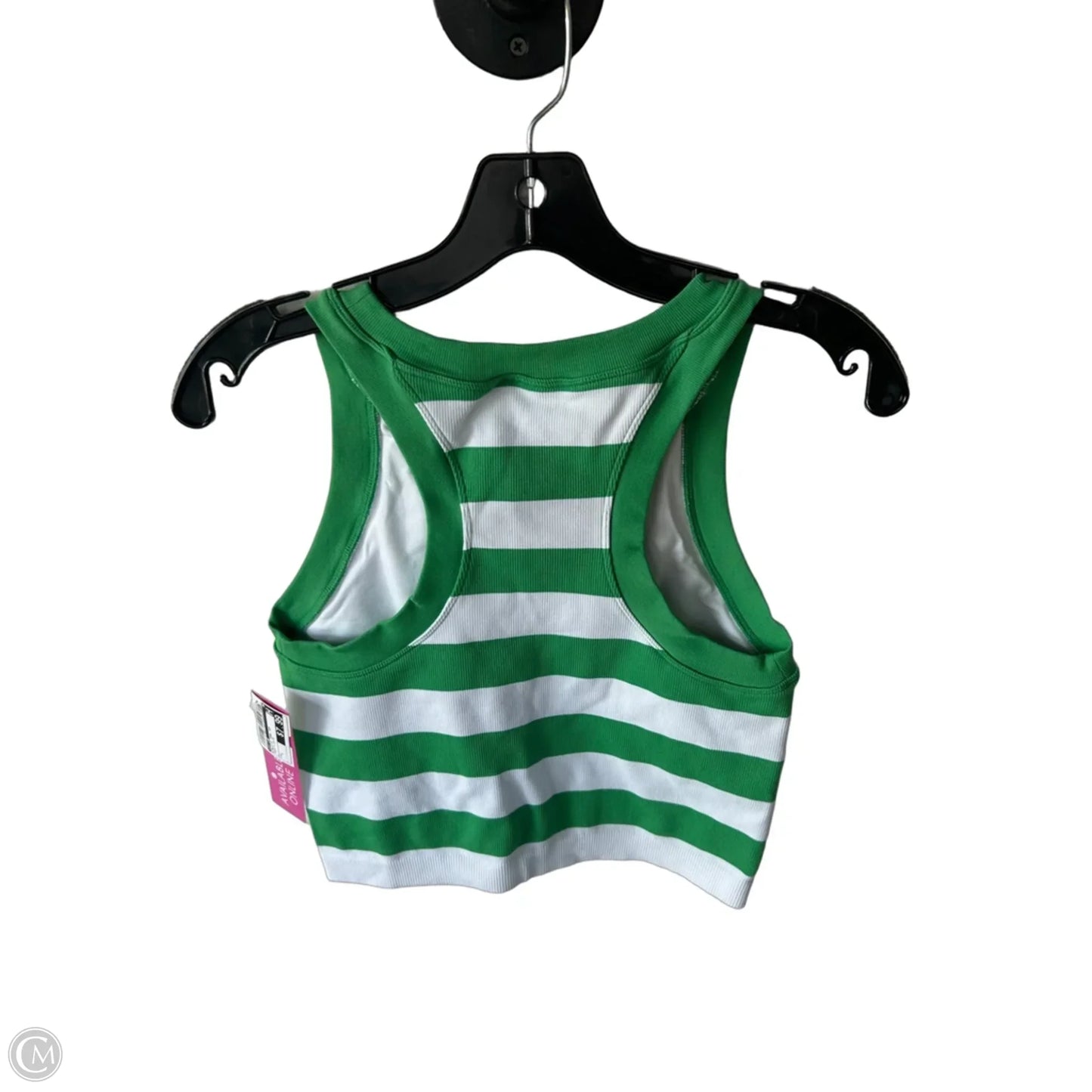 Athletic Tank Top By Joy Lab In Green & White, Size: L