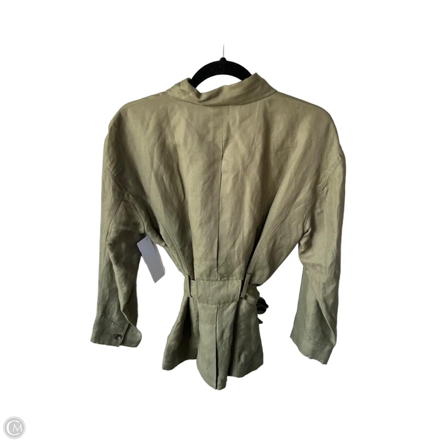 Coat Trench Coat By Lauren By Ralph Lauren In Green, Size: M