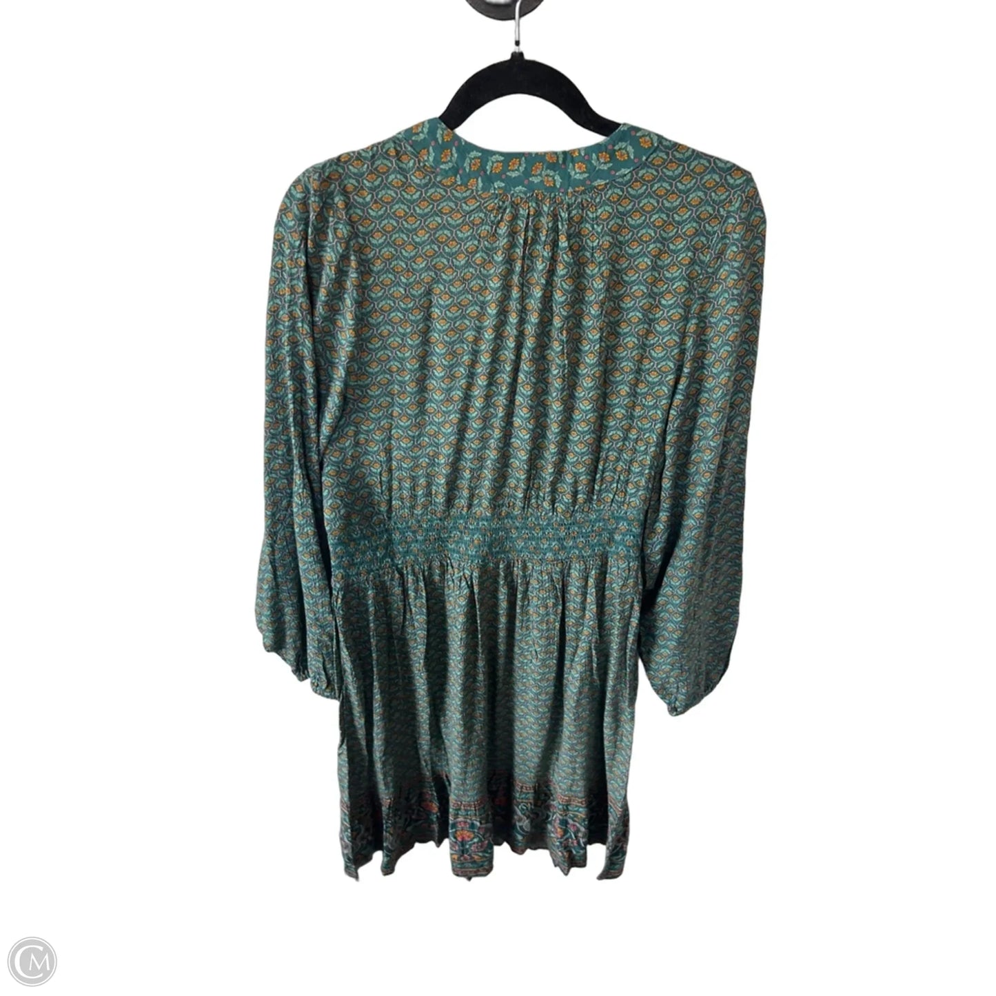 Dress Casual Short By Natural Reflections In Green & Yellow, Size: M