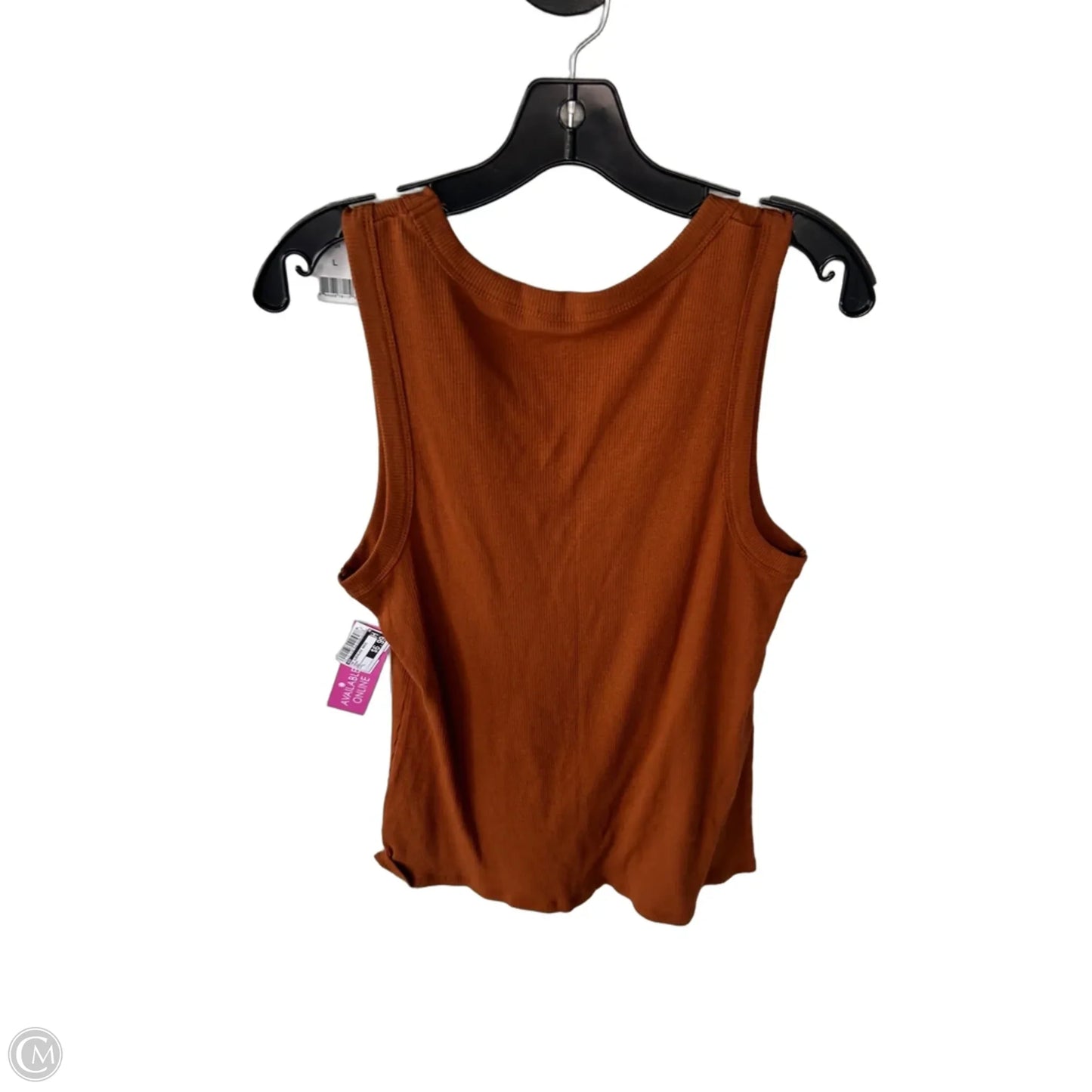 Top Sleeveless Basic By Dip In Brown, Size: L