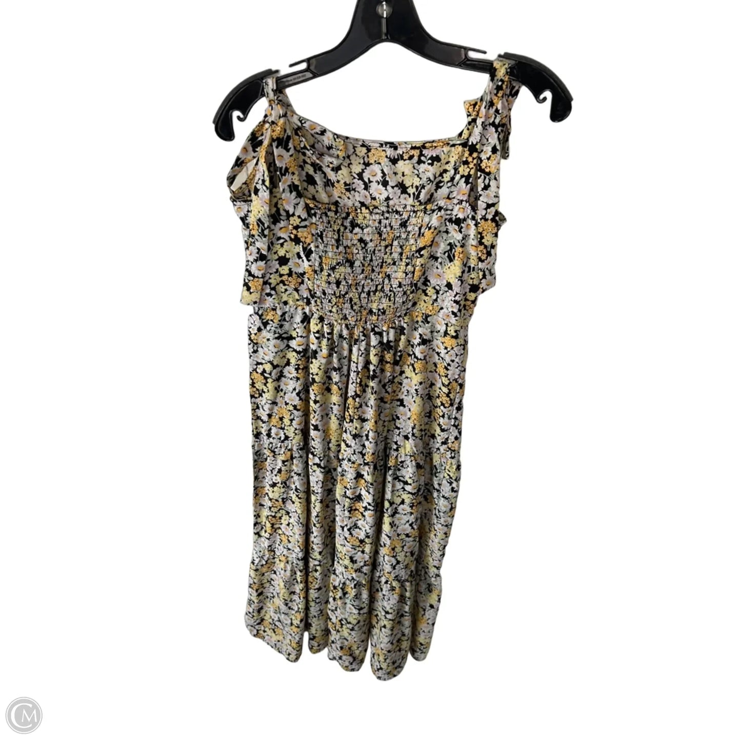 Dress Casual Midi By Social Standard By Sanctuary In Black & Yellow, Size: M