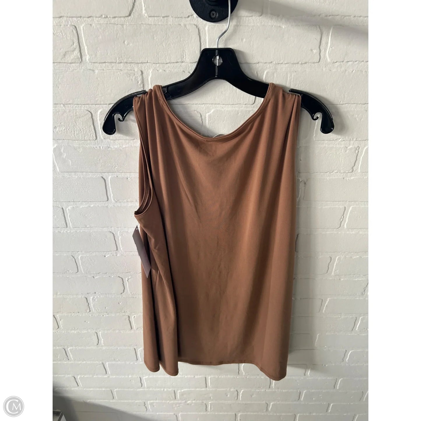 Tunic Sleeveless By Zenana In Brown, Size: 1x