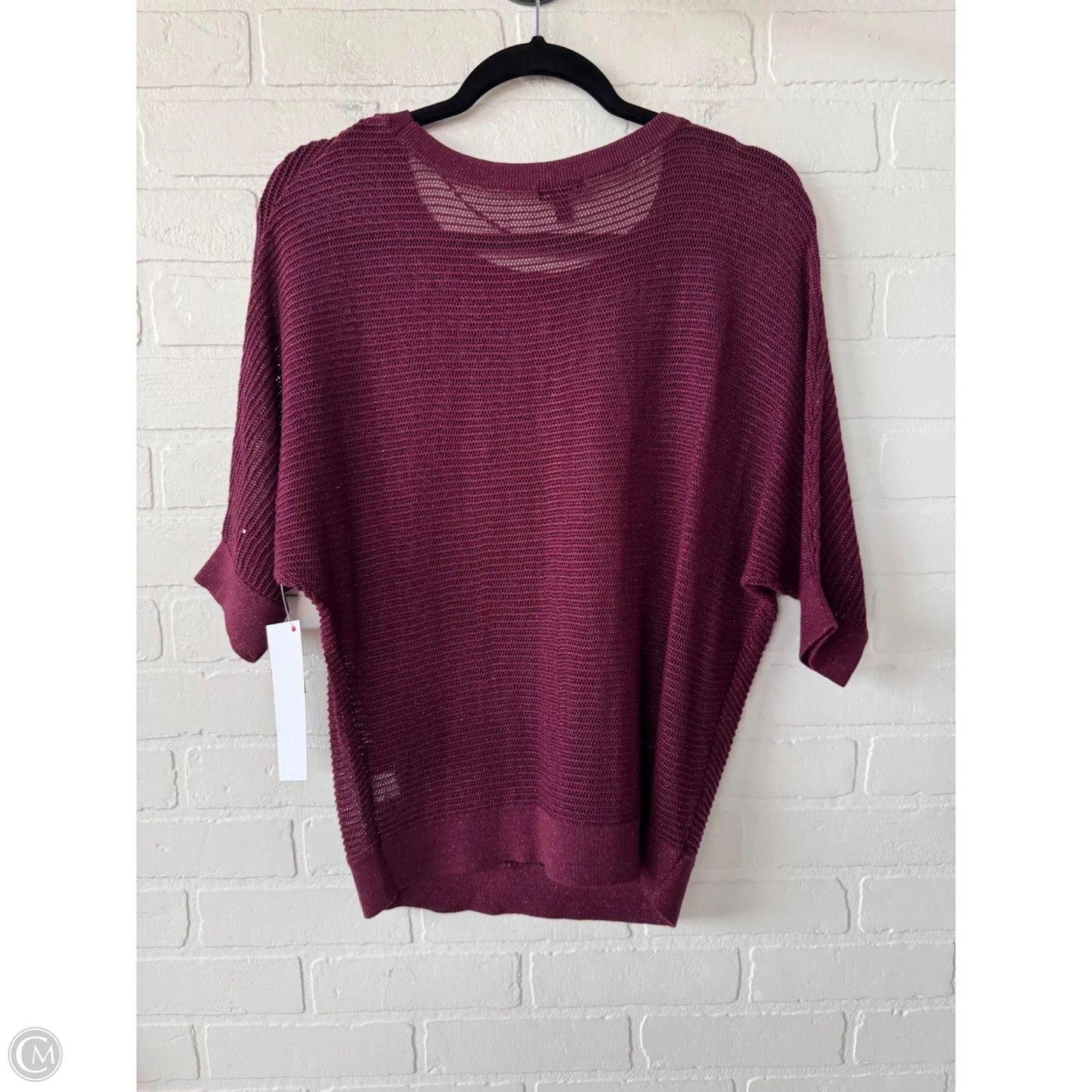 Sweater Short Sleeve By Apt 9 In Purple, Size: Xl