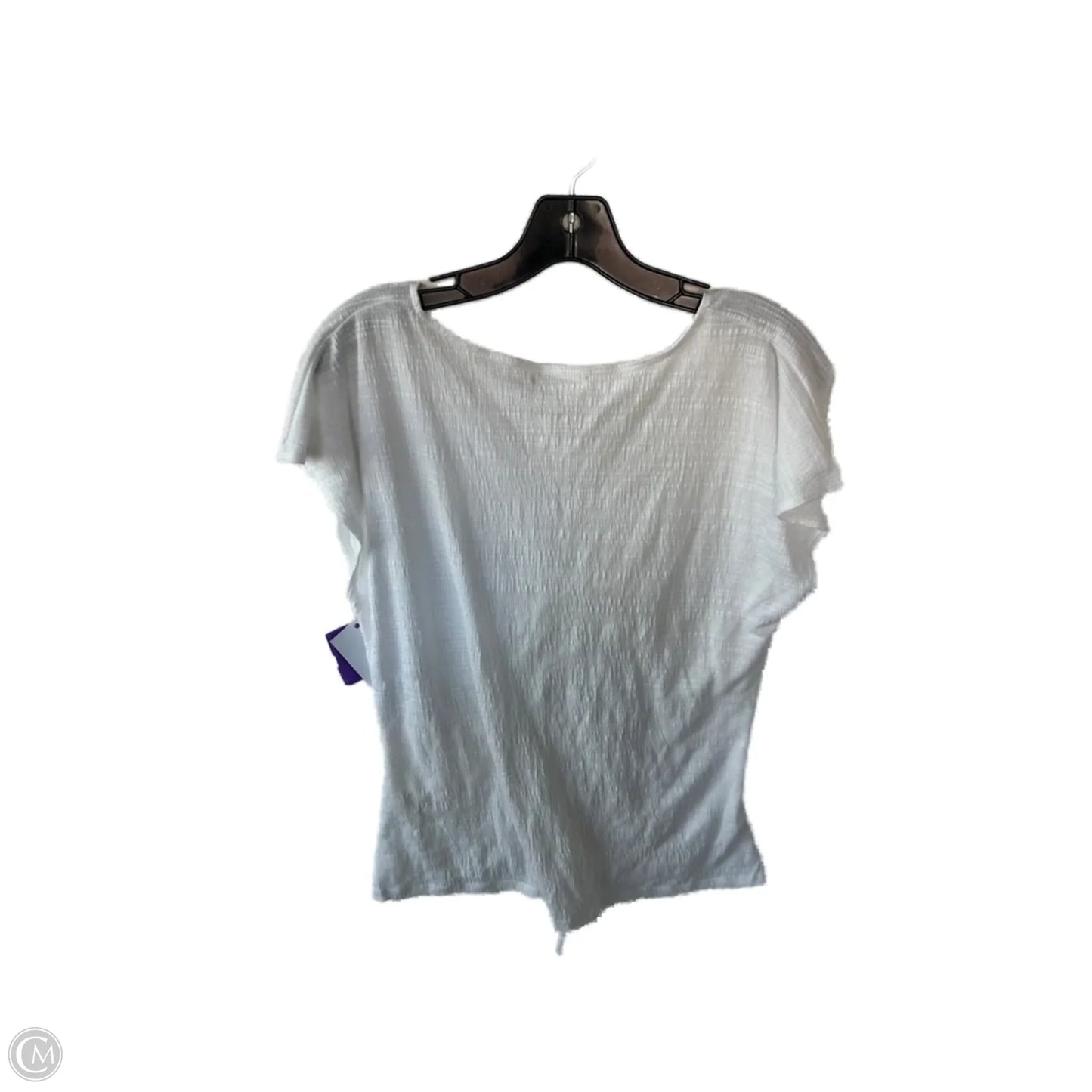 Top Short Sleeve By Max Studio In White, Size: Xl