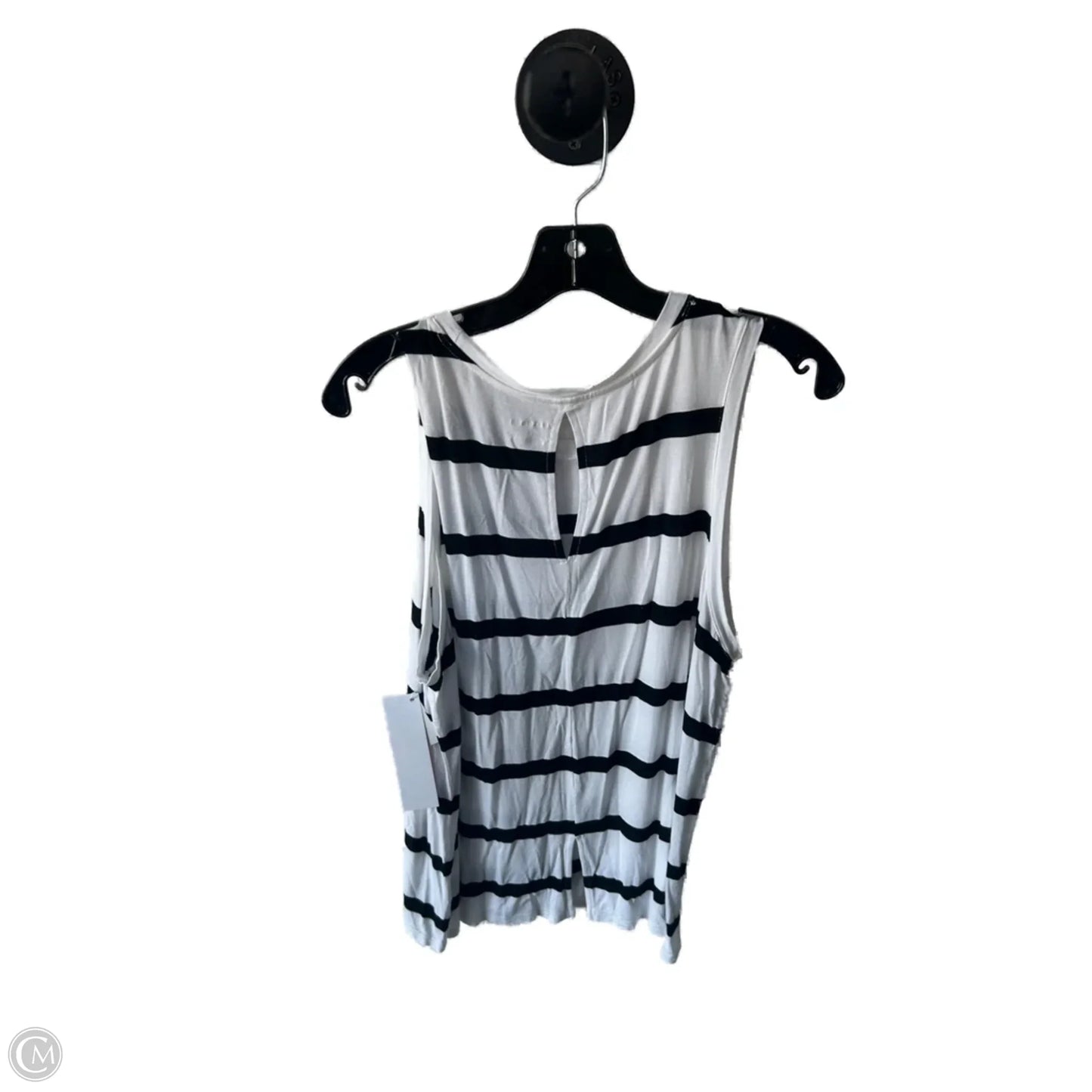 Top Sleeveless Basic By Halogen In Black & White, Size: L
