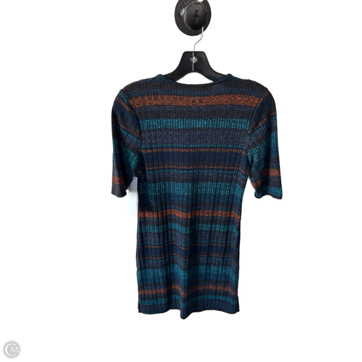 Dress Casual Short By Monteau In Blue & Orange, Size: M