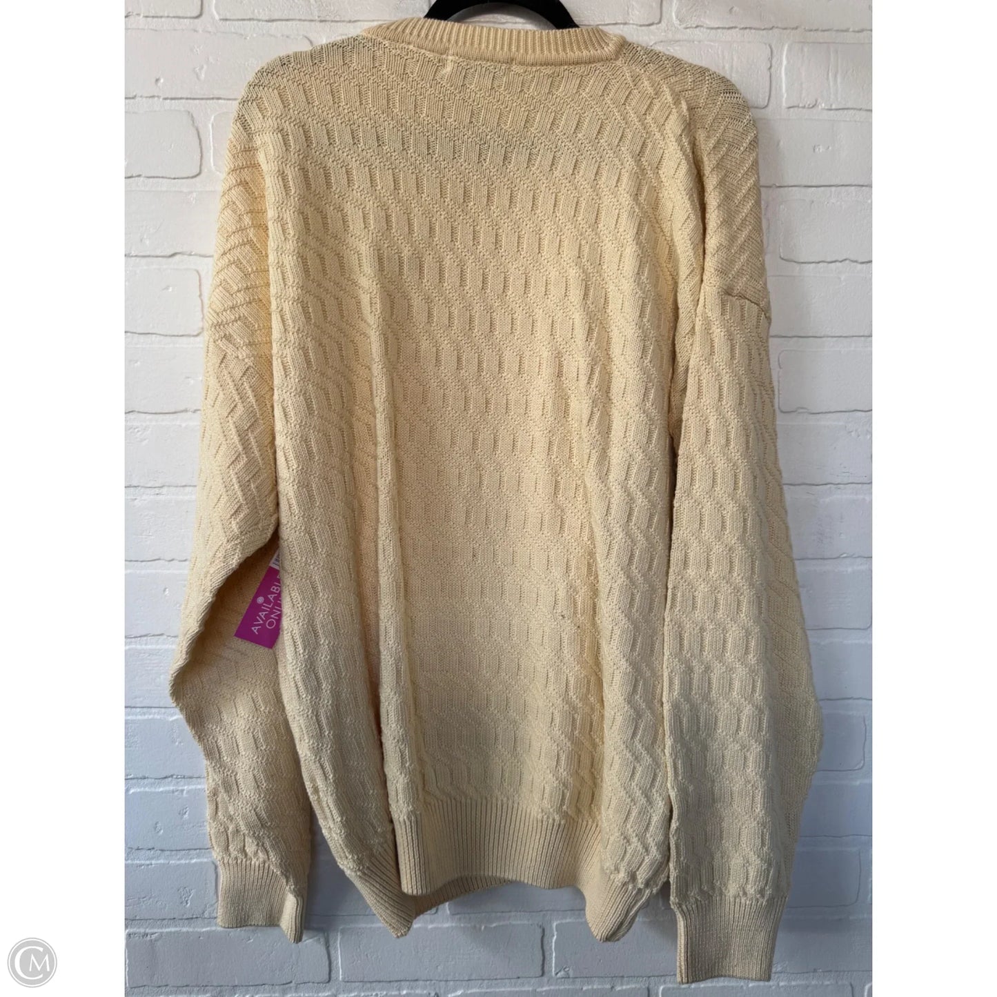 Sweater By Liz Claiborne In Yellow, Size: Xxl