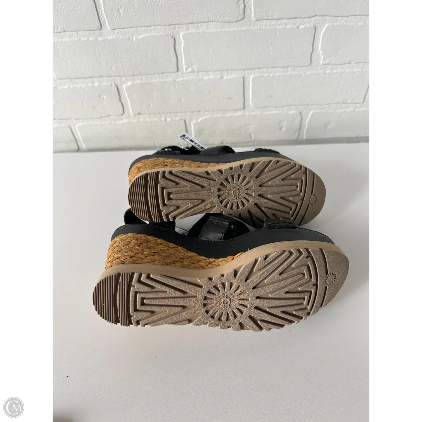 Sandals Designer By Ugg In Black, Size: 8.5