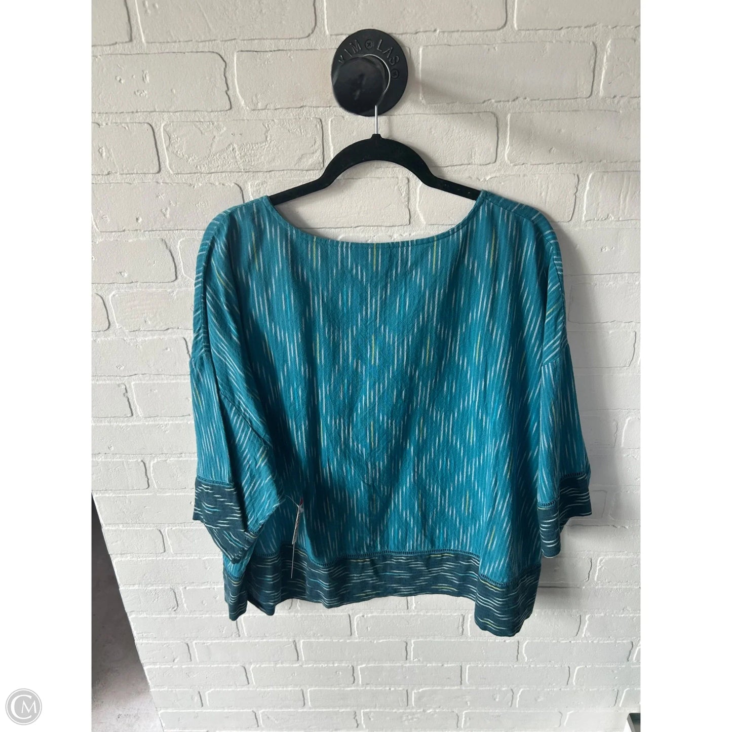 Top 3/4 Sleeve By Pure Jill In Blue, Size: 2x