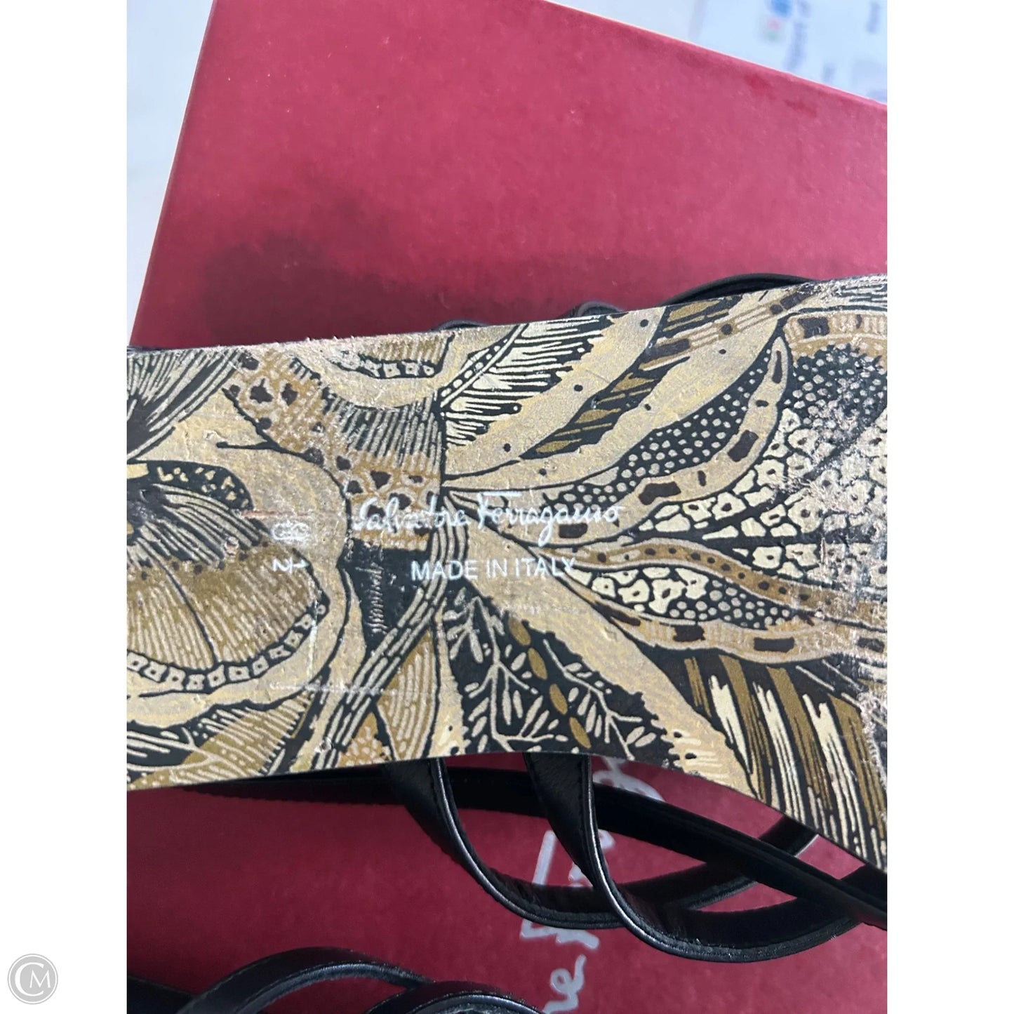 Sandals Luxury Designer By Ferragamo In Black, Size: 8.5