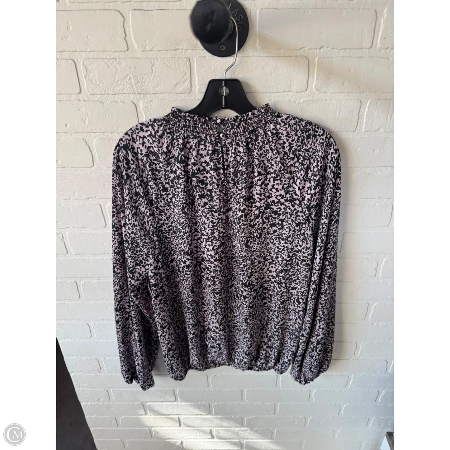 Top Long Sleeve By Allison Joy In Black & Pink, Size: M