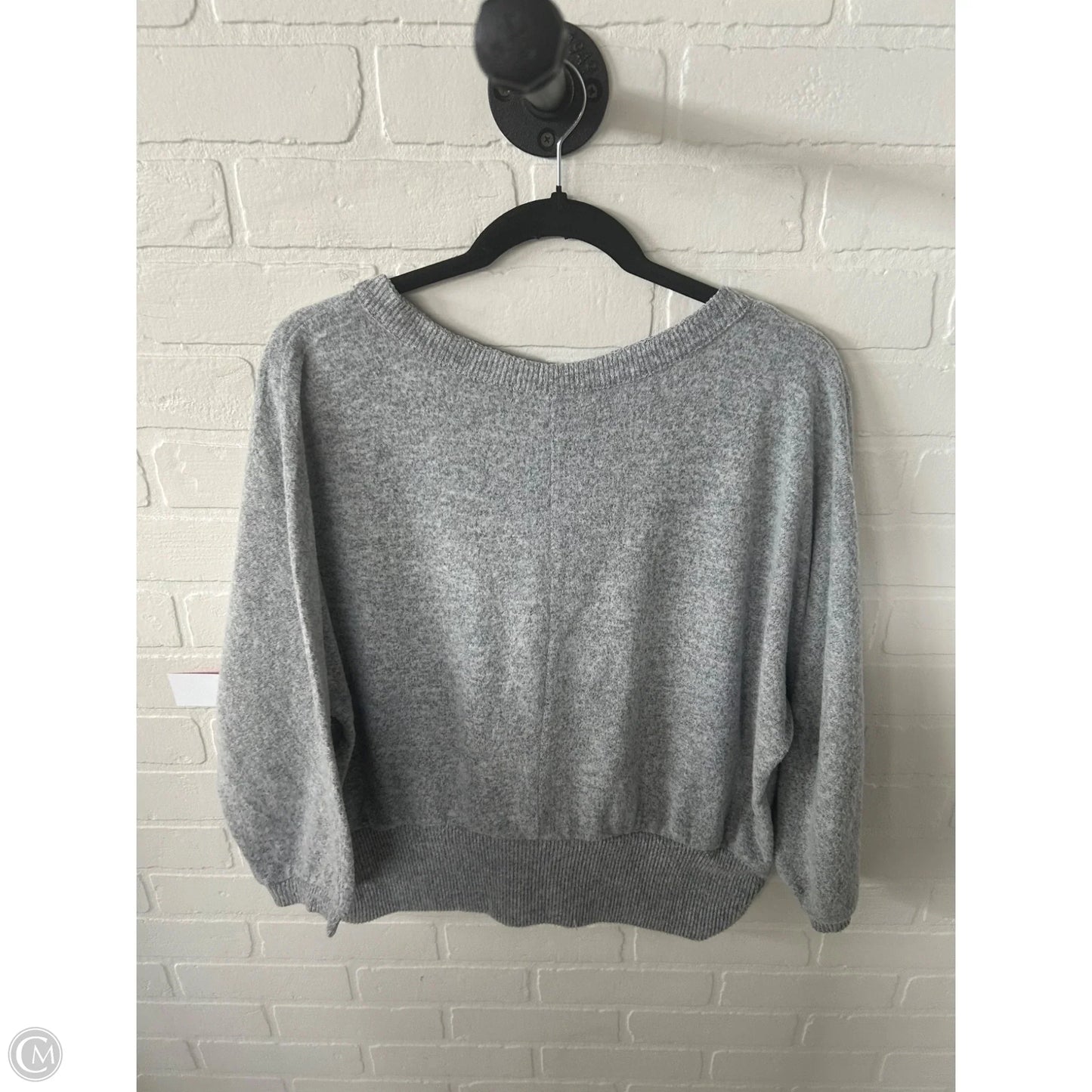 Top Long Sleeve By Adrienne Vittadini In Grey, Size: Xl