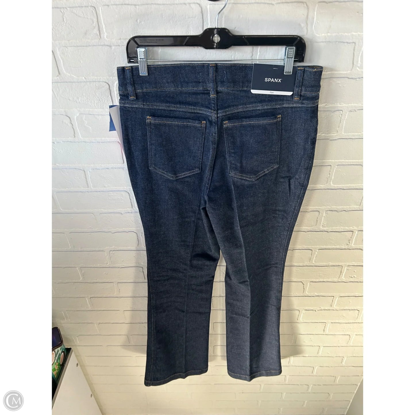 Jeans Flared By Spanx In Blue Denim, Size: 12